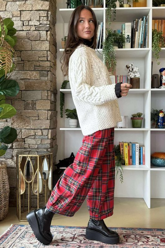 Murray Cable Knit Jumper Cream Fleck